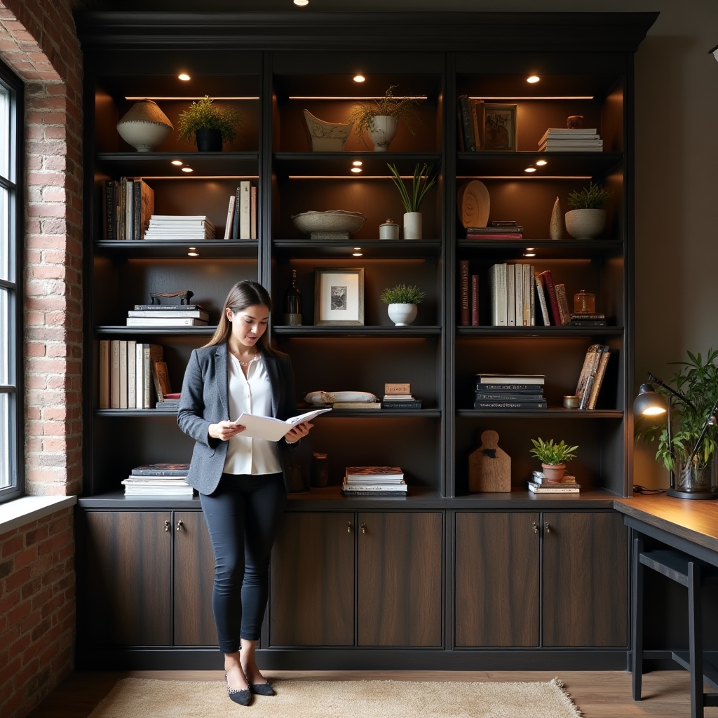 Egyedi polcrendszer irodában