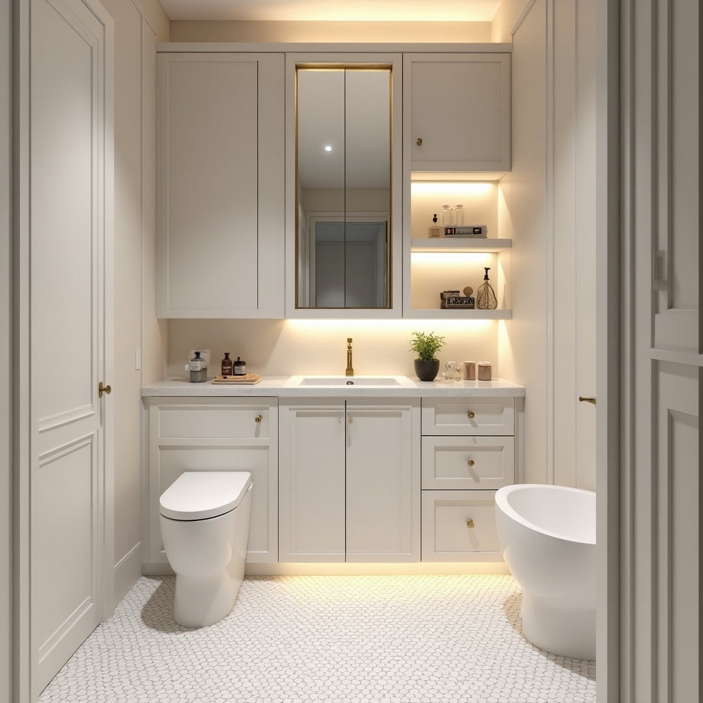 Egyedi fürdőszobai tároló bútor